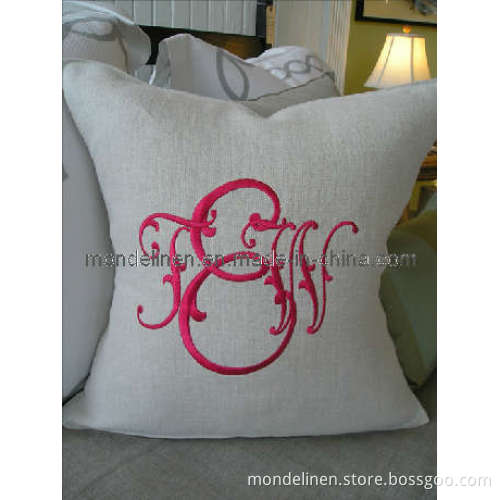 Monogrammed Pure Linen Cushion (CS-008)